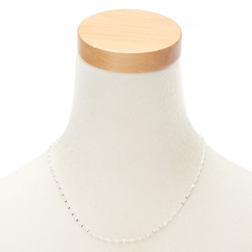 Silver Shimmer Chain Necklace,