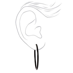Mixed Metal 40mm Clip-On Hoop Earrings - 3 Pack,
