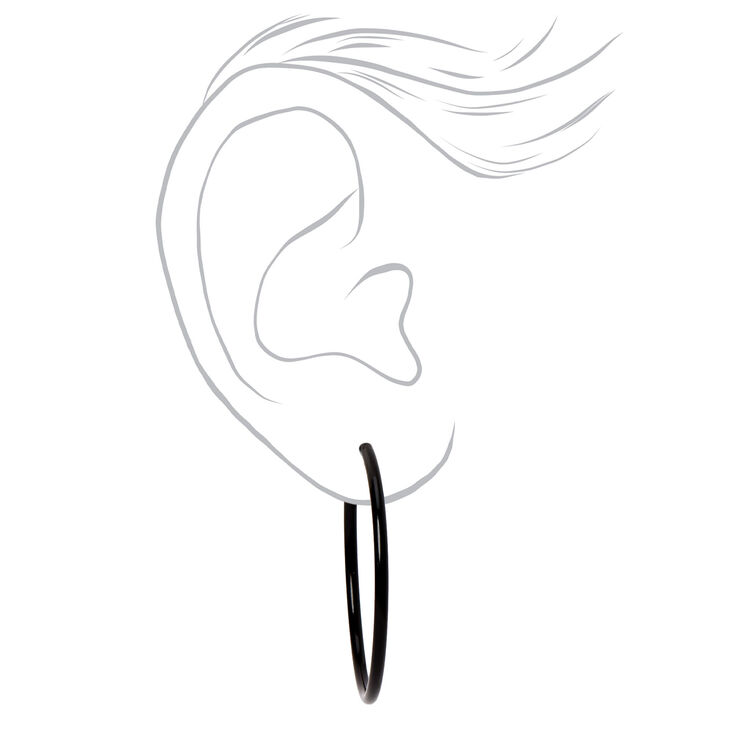 Mixed Metal 40mm Clip-On Hoop Earrings - 3 Pack,