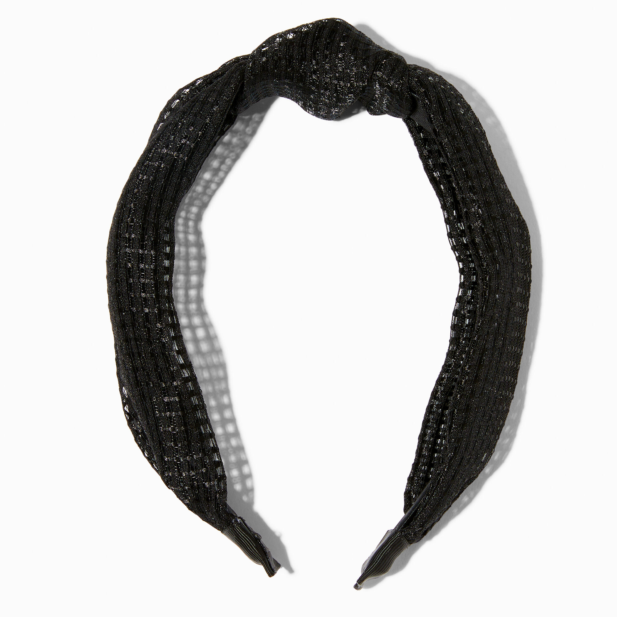 Claire's Serre-tête noué tressé noir classique