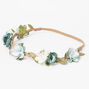 Claire&#39;s Club Mint Flower Crown Headwrap,