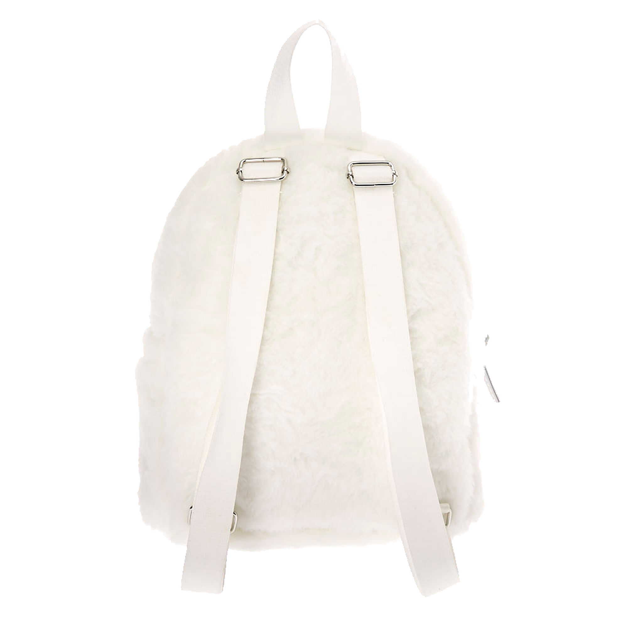 White Mini Fur Backpack | Claire&#39;s US