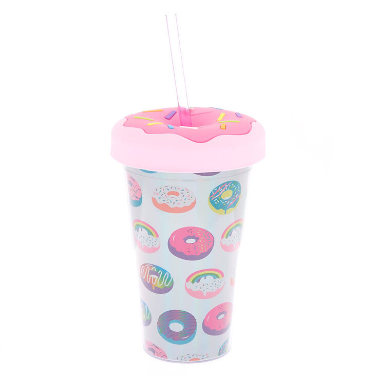 Rainbow Donut Tumbler - Pink,