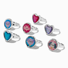 Claire&#39;s Club 7 Day Stick On Earrings &amp; Ring Set - 7 Pack,