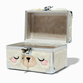 Claire&#39;s Club White Bear Lock Box,