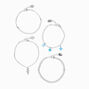 Silver Star &amp; Lightning Bold Chain Bracelets &#40;4 Pack&#41;,