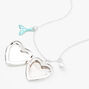 Silver Mermaid Heart Locket Pendant Necklace,