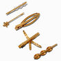 Gold-tone Mixed Starfish Hair Clips &amp; Pins - 5 Pack,