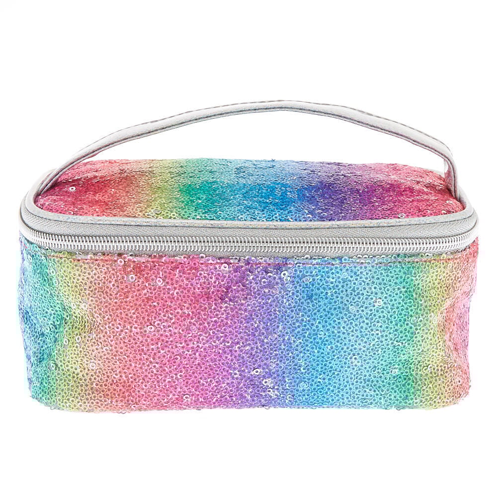 Rainbow Sequin Makeup Bag