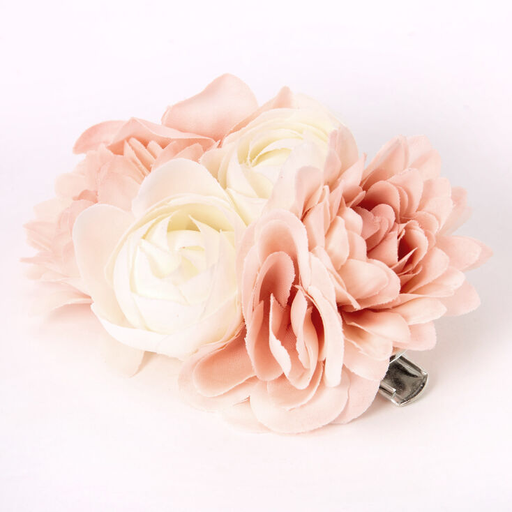 Bouquet Of Flowers Hair Clip - Blush Pink,