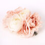 Barrette &agrave; cheveux bouquet de fleurs - Rose tendre,