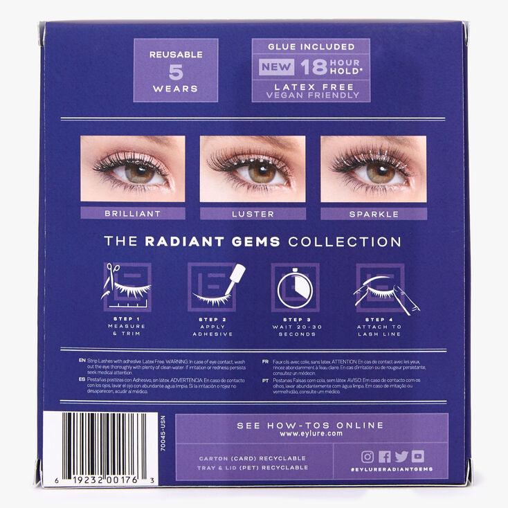 Eylure Radiant Gems False Eyelashes - 3 Pair Pack,