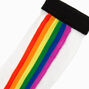 Rainbow Stripe Sheer Crew Socks,