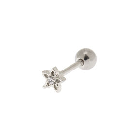 Silver 18G Daisy Helix Stud Earring,
