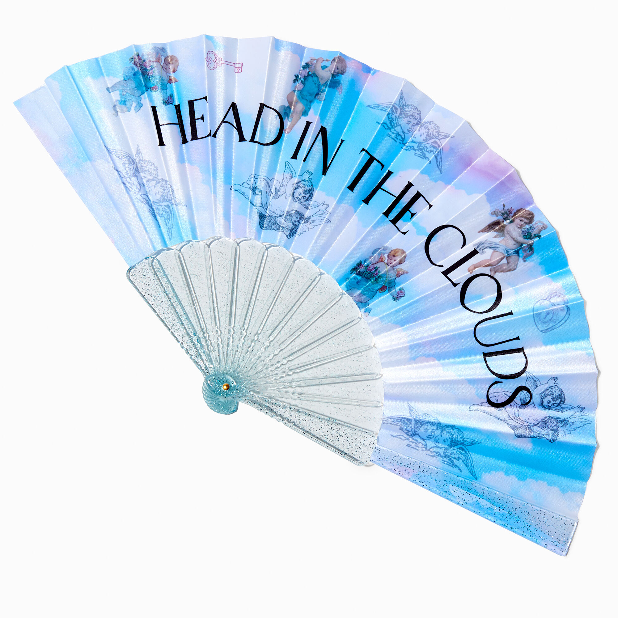 Personal folding outlet hand fans
