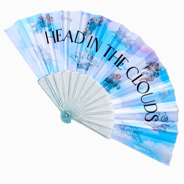 &quot;Head in the Clouds&quot; Personal Folding Fan,