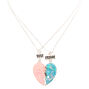 Best Friends Confetti Split Heart Pendant Necklaces,