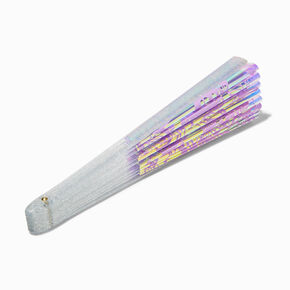 &Eacute;ventail pliable personnel avec papillon holographique,