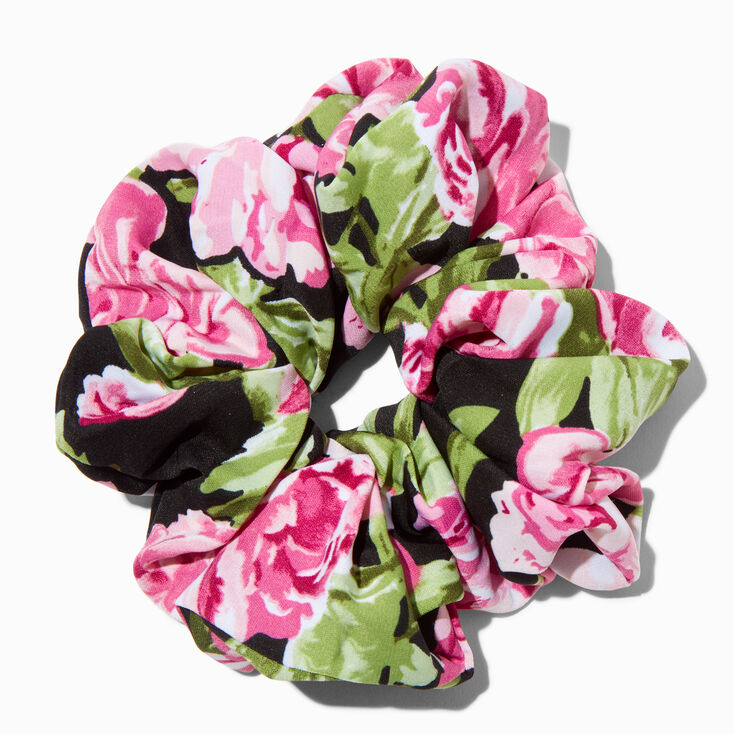 Giant Rose Print Hair Scrunchie