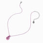 Purple Anodized Teardrop Pendant Necklace,