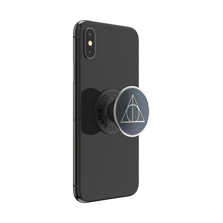 PopSockets&reg; Swappable PopGrip - Enamel Glitter Deathly Hallows,