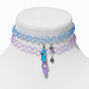 Best Friends Mystical Gems Glow In The Dark Tattoo Choker Necklaces &#40;2 Pack&#41;,