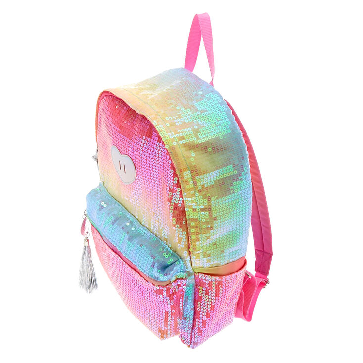 Rainbow Ombre Sequin Backpack,