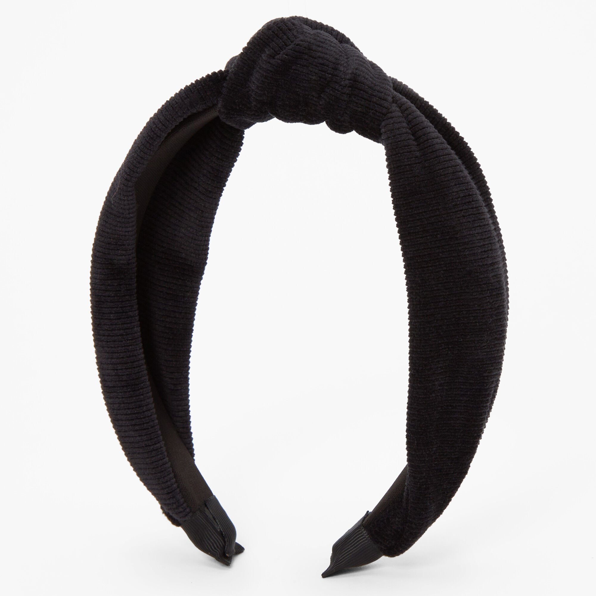 View Claires Ribbed Knotted Headband Black information
