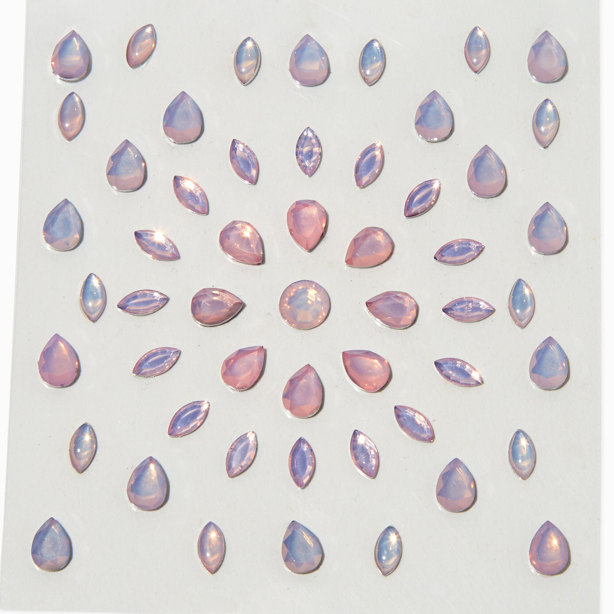 Pink & Purple Teardrop Assorted Hair Gems - 80 Pack,