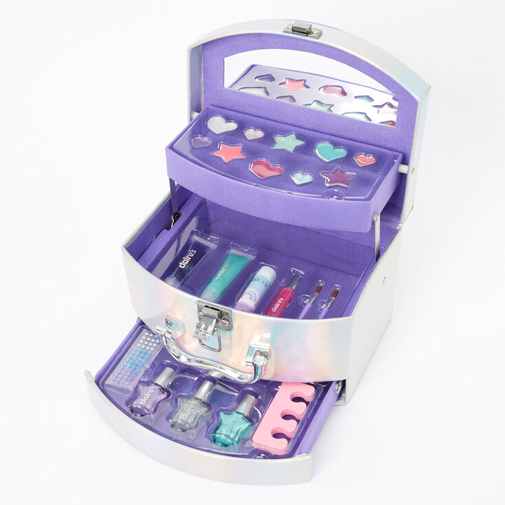 Rainbow Travel Case Mega Makeup Set - Silver,
