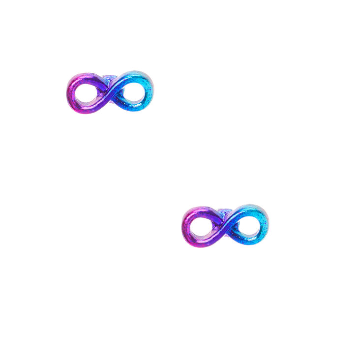 Ombre Infinity Stud Earrings - Purple,