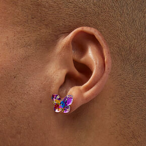 Clous d&#39;oreilles papillon &agrave; paillettes - Lot de 3,