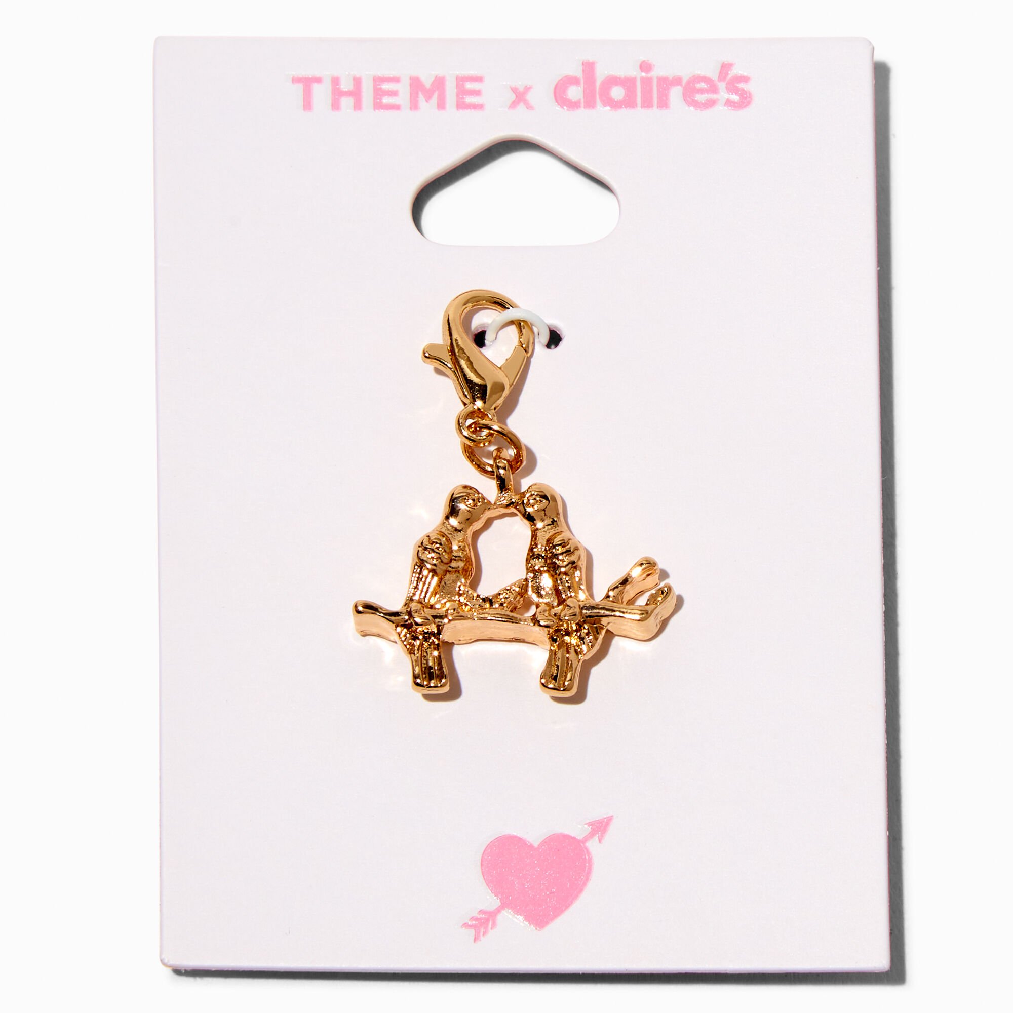 T H E M E x Claire's Gold-tone Love Birds Charm,