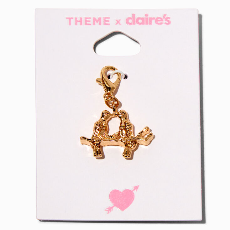 T H E M E x Claire&#39;s Gold-tone Love Birds Charm,