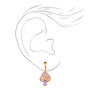 Purple Mushroom 1&quot; Clip On Drop Earrings,