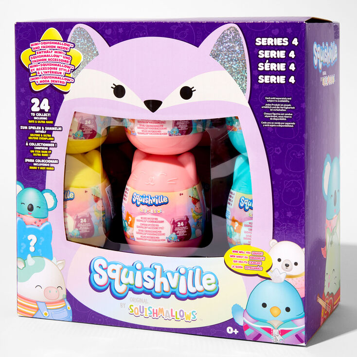 Squishville by Original Squishmallows Play and Display Storage - Four  2-Inch Plu