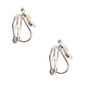 White Daisy Clip-On Earrings,