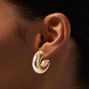 Gold-tone Thick Foil Hoop Earrings,