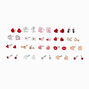 Mixed Metal Valentine&#39;s Day Stud Earrings - 20 Pack,