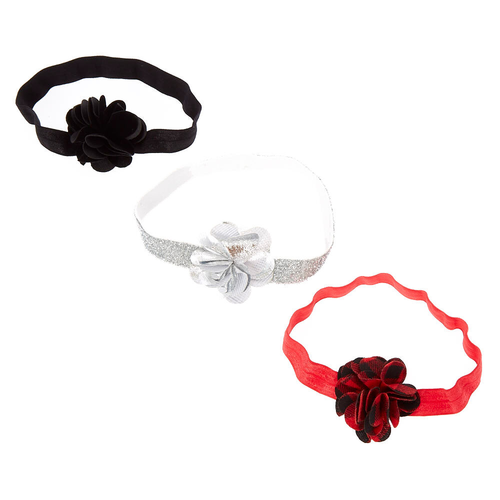 Claire's Club Flower Headwraps - 3 Pack,