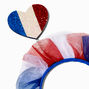 Heart France Flag Tulle Bopper Headband,