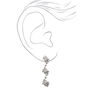 Silver Rhinestone Eye Leaf Jewelry Set - 2 Pack ,