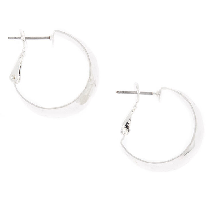Silver 20MM Wide Hoop Earrings,