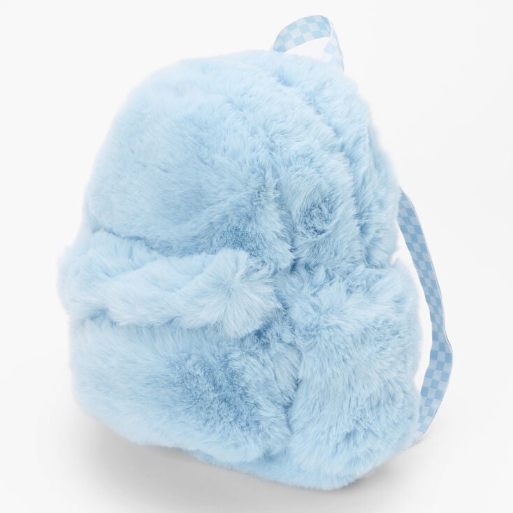 Light Blue Furry Fuzzy Backpack,