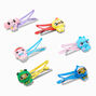 Claire&#39;s Club Glitter Dino Hair Snap Clips - 6 Pack,
