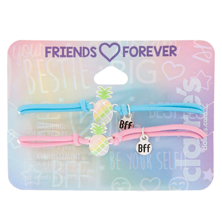 Pastel Pineapple Stretch Friendship Bracelets - 2 Pack,