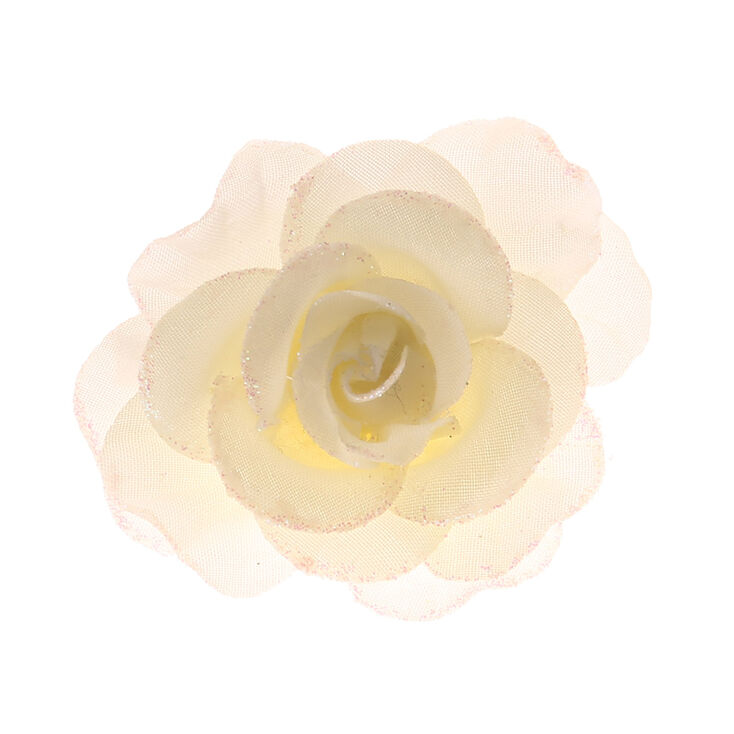 Small Cream Flower Hair Clip | Claire's