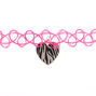 Rainbow Zebra Tattoo Choker Necklace,