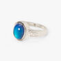 Silver Ornate Oval Mood Ring,