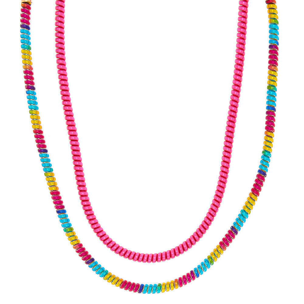 Claire's Club Rainbow Coil Necklaces - 2 Pack,